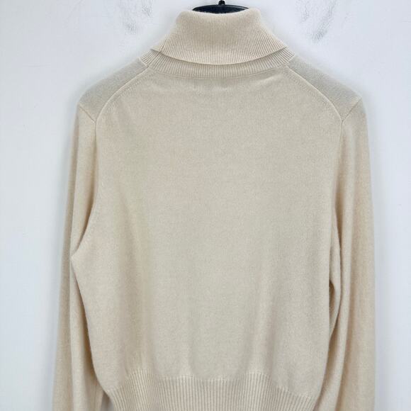 J.Crew Cashmere Shrunken Turtleneck Sweater Classic Cream Ivory Womens XL - Picture 11 of 11